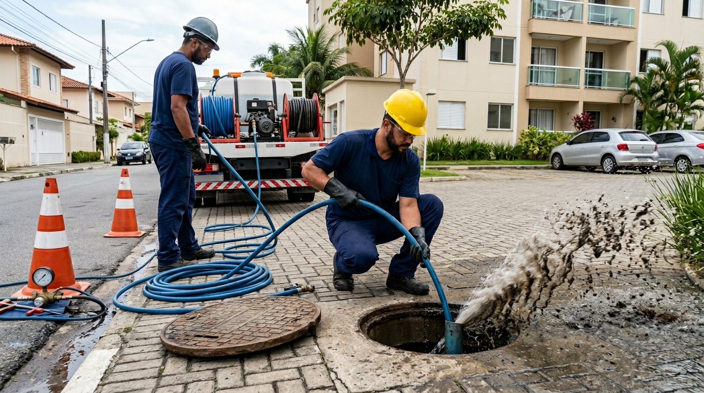 Desobstrução com Alta Pressão em Londrina‑PR